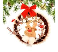 Kit De Couronne De Noël À Fabriquer | Set de Bricolage Artisanal avec Lumière LED | Décorations de Couronnes de Fêtes,pour Enseignants d Art Propriétaires Appartement Café Porte d Entrée