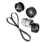 Kit de Courroie de Distribution à Nervures trapézoïdales avec Galet tendeur et poulie de renvoi (référence 25281-25000), Compatible avec Kia 2.0 et 2.4L (6PK2125, 2528125000 et 25212-2G760).