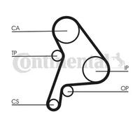 Kit de courroie de distribution CT1012K1 CONTINENTAL CTAM pour VW SKODA SEAT