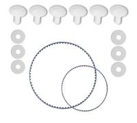 Kit de courroie de rechange pour nettoyeur de piscine BlackMax 360 & 380 - Comprend des courroies d'entraînement en polyuréthane petites et grandes et 6 vis de roue en plastique (M
