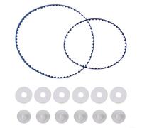 Kit de courroie de rechange pour nettoyeur de piscine BlackMax, courroies d'entraînement renforcées en polyuréthane pour modèles 360 et 380, petite et grande courroies avec vis de roue