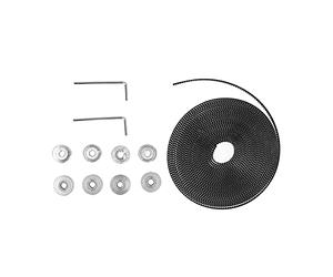 Kit de courroie de roue synchrone en alliage d'aluminium, ensemble de poulie de synchronisation à 20 dents, 5 mètres, pièces d'impression 3D