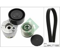Kit de courroie multi-cannelée avec poulie débrayable 529 0009 20 INA pour DACIA