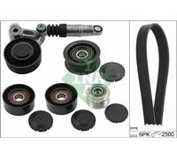 Kit de courroie multi-cannelée avec poulie débrayable 529 0472 20 INA pour AUDI