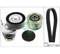 Kit de courroie multi-cannelée avec poulie débrayable 529 0475 20 INA pour VW