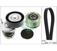 Kit de courroie multi-cannelée avec poulie débrayable 529 0475 20 INA pour VW