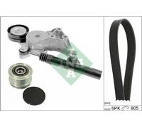 Kit de courroie multi-cannelée avec poulie débrayable 529 0513 20 INA pour AUDI