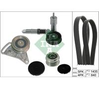Kit de courroie multi-cannelée avec poulie débrayable 529 0523 20 INA pour AUDI
