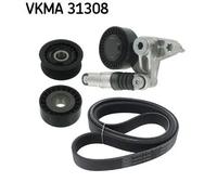 Kit de courroie multi-cannelée VKMA 31308 SKF pour AUDI A6 C6 A8 D3 A4 B7 A5
