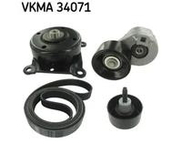SKF Jeu de courroies trapézoïdales à nervures VKMA 34071