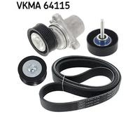 SKF Jeu de courroies trapézoïdales à nervures VKMA 64115 pour Mazda 6