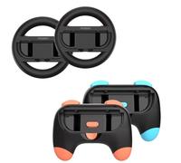 Kit de course 4-en-1 pour Switch 2 2025, volant et poignées ergonomiques pour manettes J-Con, kit de poignée pour manette de jeu