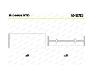 Kit de coussinet de vilebrequin GLYCO H1065/5 STD