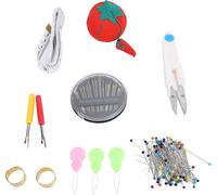 Kit de coussins de couture en verre de tomate sucré Têtes d'épingles auto-fileuses Aiguilles Set d'outils