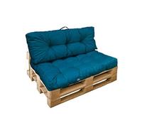Kit de coussins pour palette capitonnés - Bleu azur -