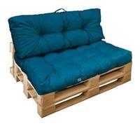 Kit de coussins pour palette capitonnés - Bleu azur - Linxor Bleu Azur G