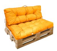 Kit de coussins pour palette capitonnés - Jaune - Linxor