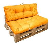 Kit de coussins pour palette capitonnés - Jaune - Linxor Jaune G