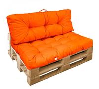Kit de coussins pour palette capitonnés - Orange - Linxor