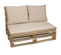 Kit de coussins pour palette déhoussables - Beige - Linxor