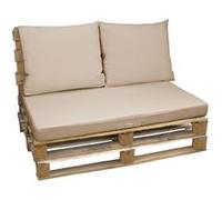 Kit de coussins pour palette déhoussables - Beige - Linxor beige G