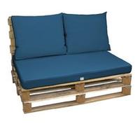 Kit de coussins pour palette déhoussables - Bleu azur - Linxor Bleu Azur G