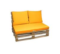 Kit de coussins pour palette déhoussables - Jaune - Linxor