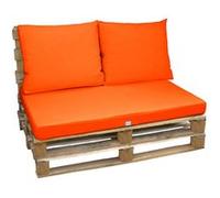 Kit de coussins pour palette déhoussables - Orange -
