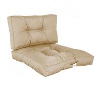 Kit de coussins pour salon de jardin capitonnés - 50 x 50 cm - Beige - Linxor