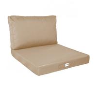 Linxor - Kit de coussins pour salon de jardin déhoussables 50 x 50 cm - Beige
