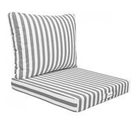 Coussins salon de jardin - rayé gris