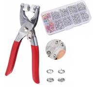 Kit de couture avec 100 boutons métalliques, kit complet de couture à faire soi-même, boutons-pression, outils de presse for la couture, le bricolage, les vêtements, les vestes(100pcs Color)