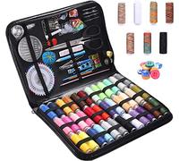 Kit de Couture Complet 226pcs Set de Couture Complet Kit Couture Machine a Coudre avec Housse en Cuir PU Portable Kit Machine a Coudre Accessoires pour Voyage Famille Maison