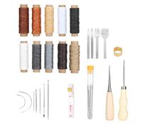 Kit de Couture Cuir, 1 Set en Acier, Outils de Réparation, Compact et Durable - Pour Artisanat, Réparation et Initiation au Travail du Cuir
