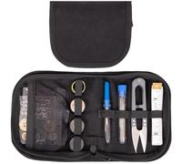 Kit de couture de survie militaire avec boutons pour homme ou femme - Petits outils de réparation dans un étui en nylon durable avec fermeture éclair pour la maison, l'extérieur et les voyages