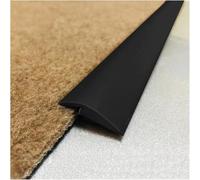 Kit de couture de tapis de sol, Bande de garniture bordure sol, bande transition seuils moulage flexible en PVC d'une hauteur inférieure à 5 mm, noir(Length 100cm/39.4in)