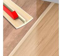 Kit de couture de tapis de sol, Bande de transition auto-adhésive en PVC, moulure T, garniture bord sol flexible et découpable avec grain bois, couverture joint seuil vinyle stratifié(Style 1)