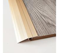 Kit de couture de tapis de sol, Bande de transition for sol, carrelage et bois, for porte d'entrée, revêtement stratifié antidérapant, seuil moquette, for entrée, pièce, facile à installer(Gold)