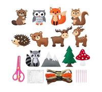 Kit de couture DIY 12 pièces - DIY Forest - pièces en feutrine à assembler et rembourrer - jeux et décoration - tissu fibreux