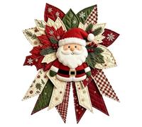 Kit de couture DIY Suspendu de Porte de Noël, Noeud Patchwork Matelassé | Créez un grand nœud patchwork gonflé : tissu, ouate, fil, gabarits et guide pour une décoration de porte faite main.