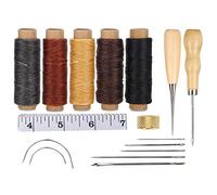 Kit de couture en cuir outils artisanat complet pour travail du cuir sculpture gravure et rembourrage (Inclut outil de rainure de selle et pour tapis)