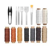 Kit de couture en cuir, outils de travail en cuir Coux à main Tire ciré à couture pour coudre outil de projet d'artisanat DIY