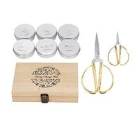 Kit de couture, petits et grands ciseaux, boutons, épingles à tête, épingles de sûreté, boucles, enfileur de dé à coudre, ruban à mesurer, fournitures de couture
