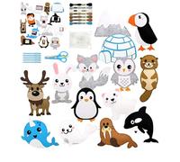 Kit de couture polaire pour enfants - Kit de bricolage au crochet et à broder - Beiktehy