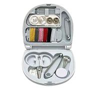 Kit de couture portable dans une boîte pliante, ensemble d'aiguilles et de fils de base pour la maison, les voyages, les urgences, le kit de couture pour adultes, la base avec épingles, petite boîte à