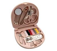 Kit de couture portable dans une boîte pliante, ensemble d'aiguilles et de fils de base pour la maison, les voyages, les urgences, le kit de couture pour adultes, la base avec épingles, petite boîte à