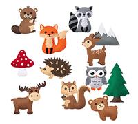 Kit de Couture pour Enfants : Kit de Feutrine Animaux - Développe La Concentration et La Patience, et Permet de Créer, Animaux des Bois