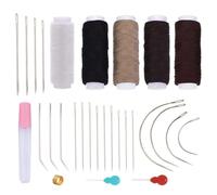 Kit de couture pour extensions de cheveux, 29 pièces avec aiguilles à tisser, fils multicolores, enfile-aiguilles, outils de fabrication de perruque