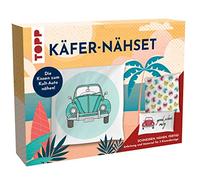 Kit de couture taies d'oreiller - VW Coccinelle : coussins à coudre soi-même avec matériel et instructions (français non garanti) 3 housses de coussin env. 2 x 40 x 40 cm + 40 x 20 cm