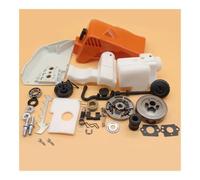 Kit de Couvercle pignon Cylindre supérieur, Tambour d'embrayage, réservoir d'huile Carburant, adapté for Remplacement tronçonneuse MS170 MS180 017 018 MS 180 170
